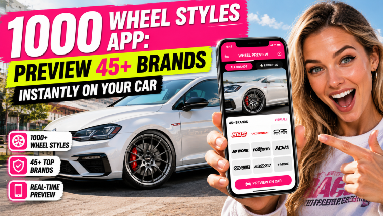 Wheel catalog app by Carman Wheel - preview 45+ wheel brands and styles on your car