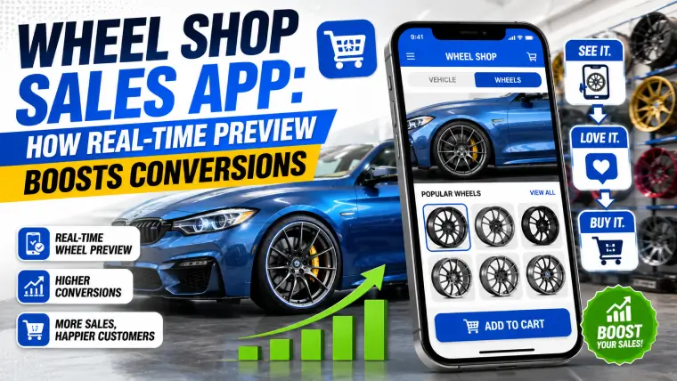 Wheel shop sales app - how real-time preview boosts conversions for your wheel store